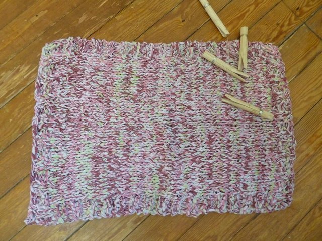 Image 3 of #pinkcycled Hand-knitted Rag Rug