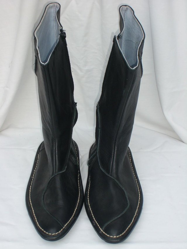 Image 2 of EL NATURALISTA Black Leather Boots – Size 5/38 NEW