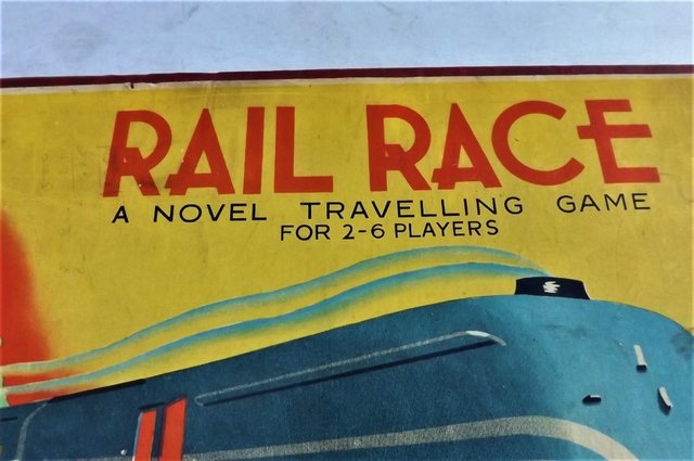 Image 3 of Spears Games Vintage Rail Race Boxed & Complete Antique Boar