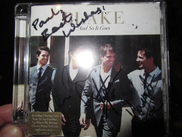 Image 3 of Blake Hand Signed CD 'And So It Goes'