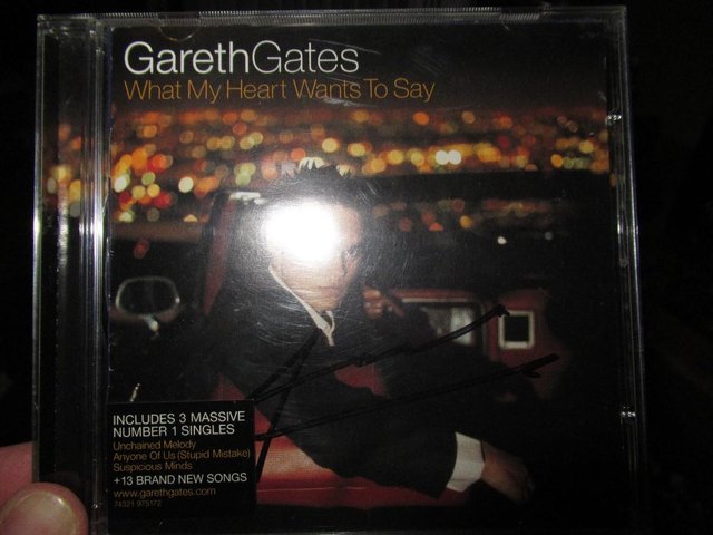 Preview of the first image of Gareth Gates Hand Signed CD.