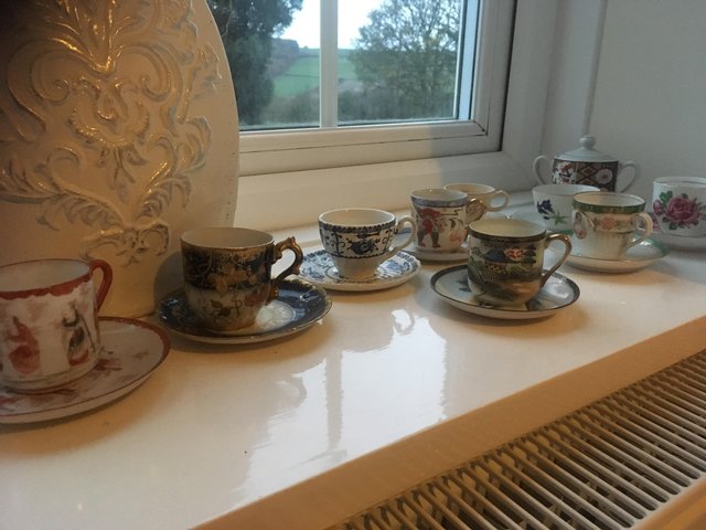Preview of the first image of Beautiful antique miniature teacup collection.