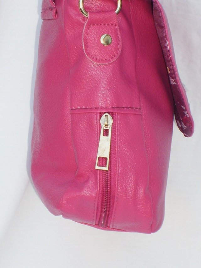 Image 3 of NATHALIE ANDERSEN Hot Pink Shoulder Handbag NEW