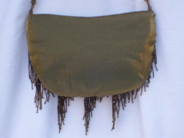 Image 2 of DUNNES Vintage Look Bead Fringed Evening Handbag NEW