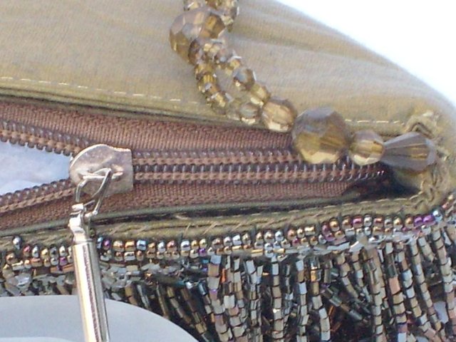Image 3 of DUNNES Vintage Look Bead Fringed Evening Handbag NEW