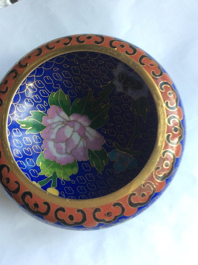 Preview of the first image of Chinese Cloisonne bowl.
