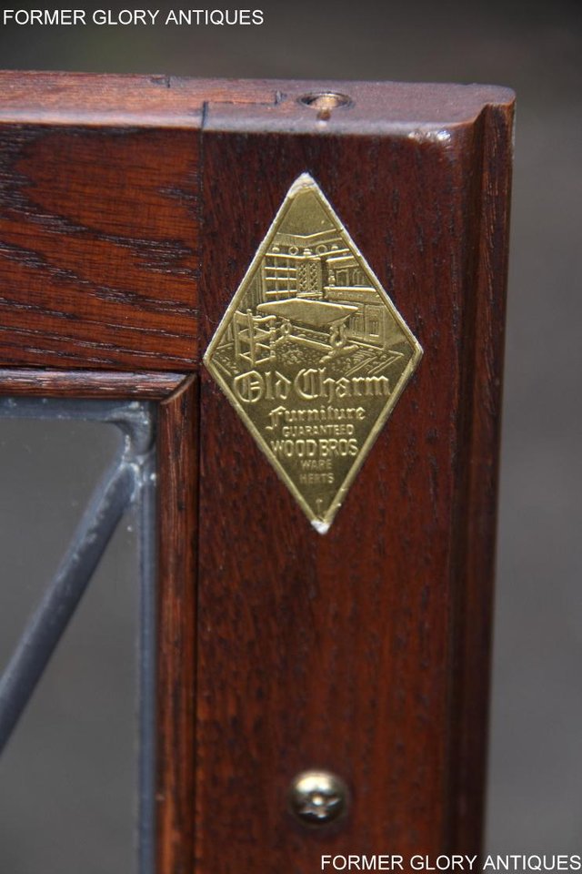 Image 33 of AN OLD CHARM TUDOR BROWN OAK TV CABINET CUPBOARD TABLE STAND