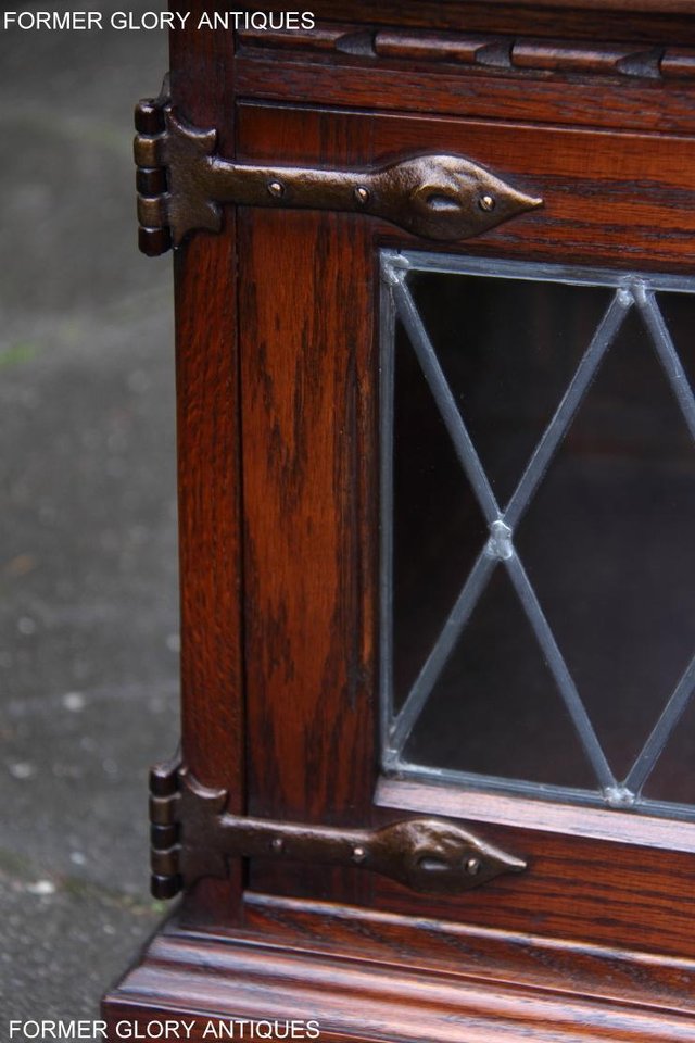 Image 55 of AN OLD CHARM TUDOR BROWN OAK TV CABINET CUPBOARD TABLE STAND