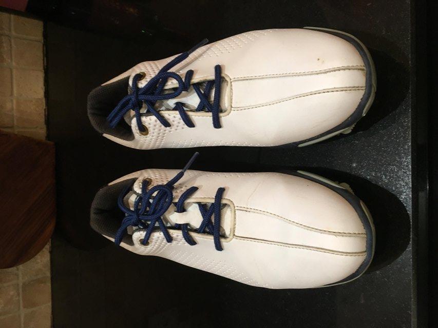 Preview of the first image of Footjoy Junior Spiked Golf Shoes.