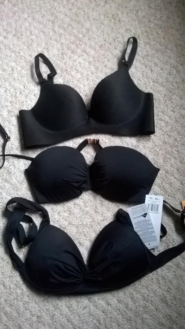 Preview of the first image of 2 X  BIKINI TOPS PADDED / BRA 1 X BRA RRP £25.