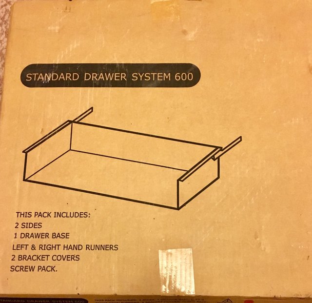 Preview of the first image of New B&Q drawer system in box..