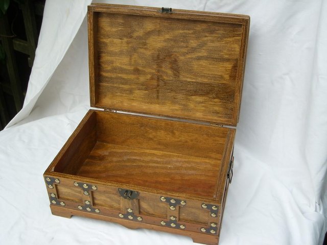 Image 2 of Medieval Style Small Wood Chest