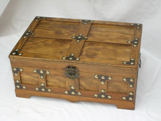 Preview of the first image of Medieval Style Small Wood Chest.