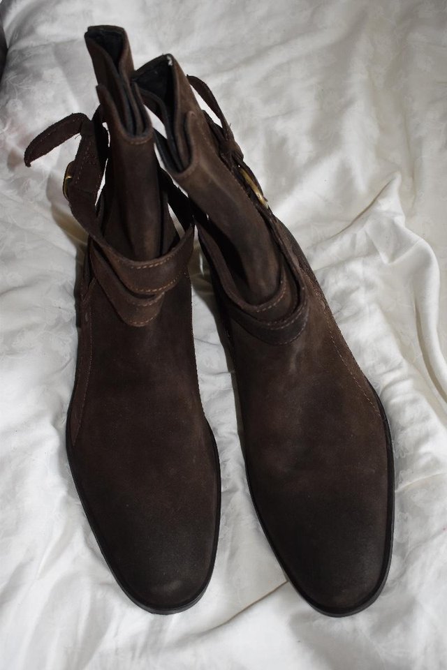 Preview of the first image of Mens All Saints Dakota Brown Suede Boots size 7 As new.