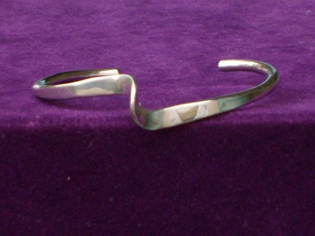 Preview of the first image of 925 Sterling Silver Twist Cuff Bracelet.