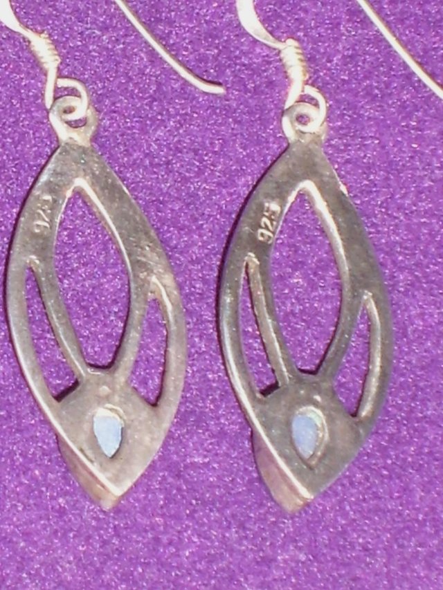 Image 3 of 925 Sterling Silver Lapis Lazuli Earrings