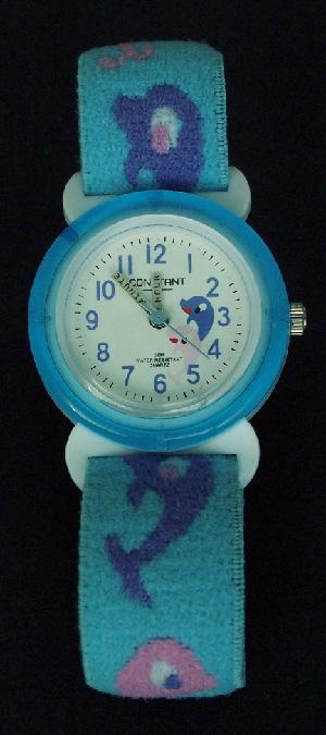 Preview of the first image of Cute Kids Dolphin Watch With Elasticated Strap.