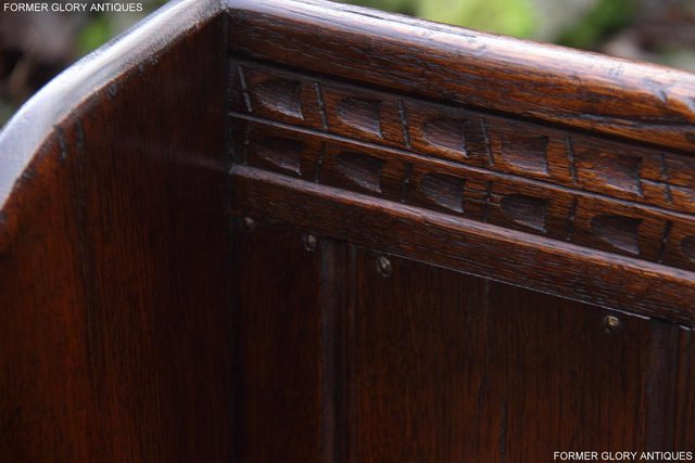 Image 10 of A TITCHMARSH AND GOODWIN OAK MONKS BENCH BOX SETTLE ARMCHAIR