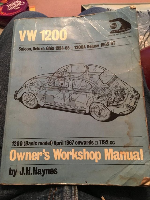 Image 2 of 1972 Haynes manual for VW beetle 1200