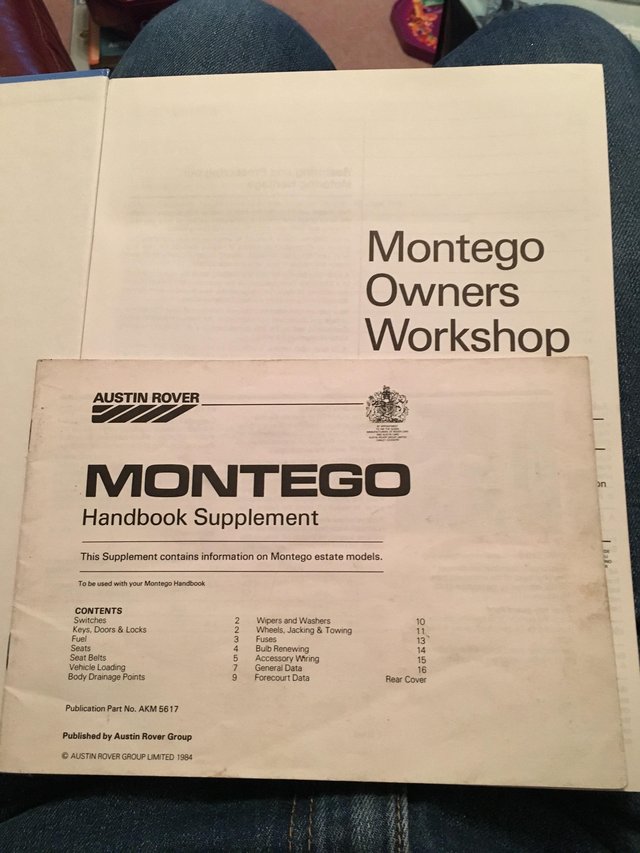 Image 2 of Haynes manual and handbook supplement for Austin Montego