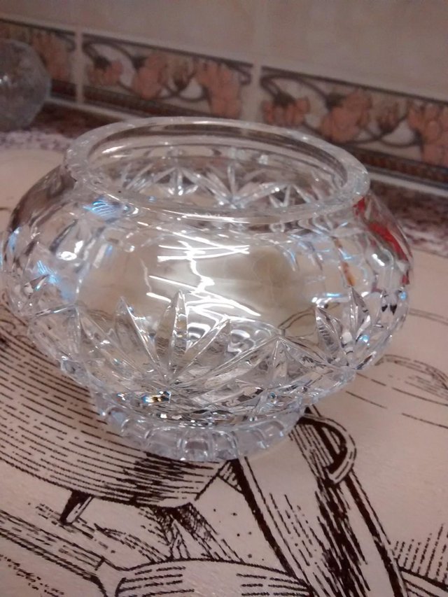 Preview of the first image of Cut Glass Vase/ Bowl.
