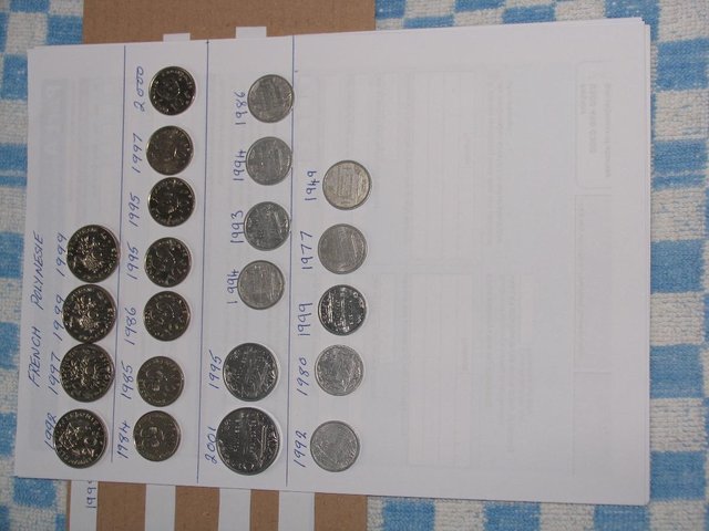 Preview of the first image of Coin Collectors French Polynesie Coins 1970/80/90/2000's.