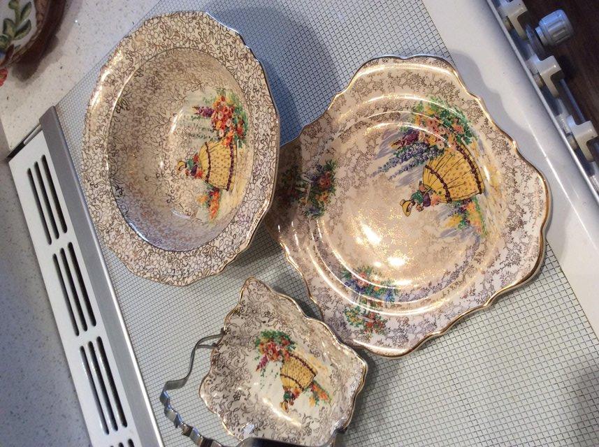 Preview of the first image of Trio of beautiful vintage serving dishes..