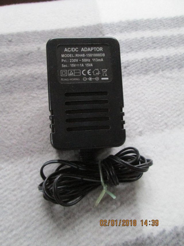 Preview of the first image of AC/DC Adaptor RH48-1501000DB (Incl P&P).