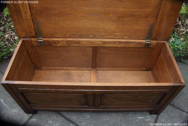 Image 24 of OLD CHARM LIGHT OAK BLANKET TOY BOX RUG CHEST COFFEE TABLE