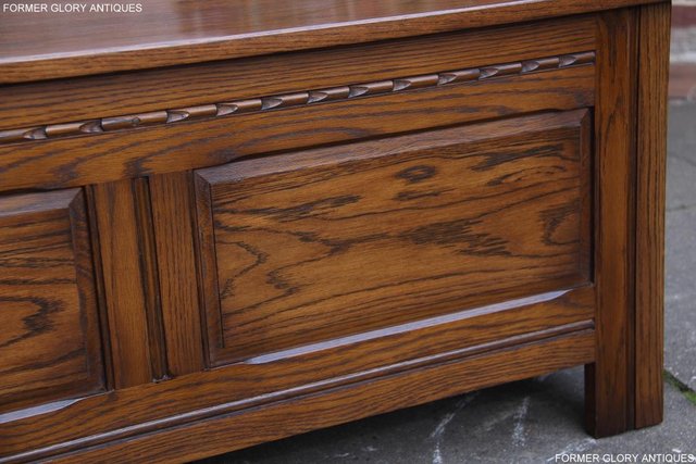 Image 39 of OLD CHARM LIGHT OAK BLANKET TOY BOX RUG CHEST COFFEE TABLE