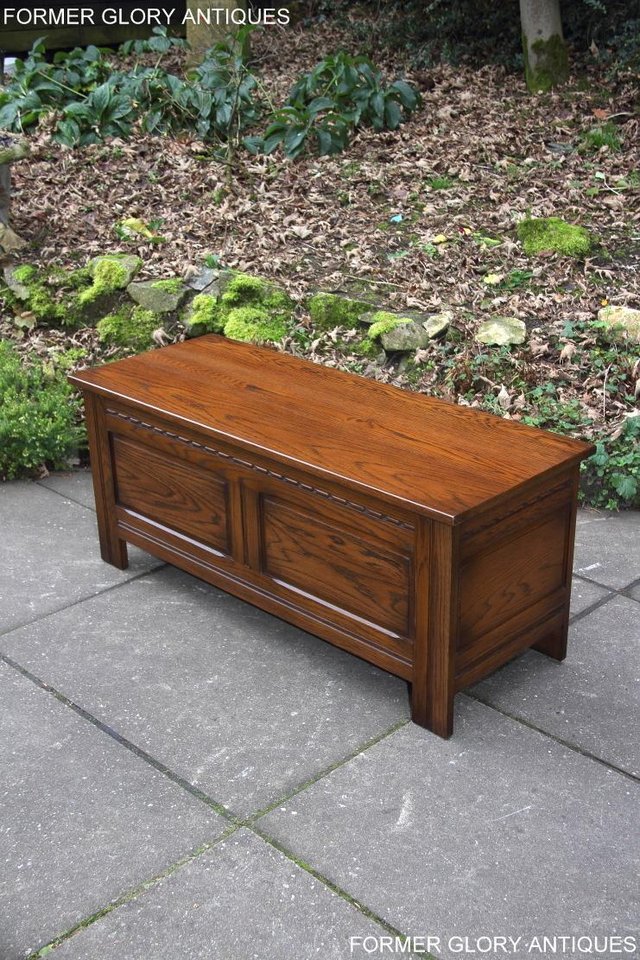 Image 52 of OLD CHARM LIGHT OAK BLANKET TOY BOX RUG CHEST COFFEE TABLE