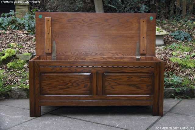 Image 54 of OLD CHARM LIGHT OAK BLANKET TOY BOX RUG CHEST COFFEE TABLE