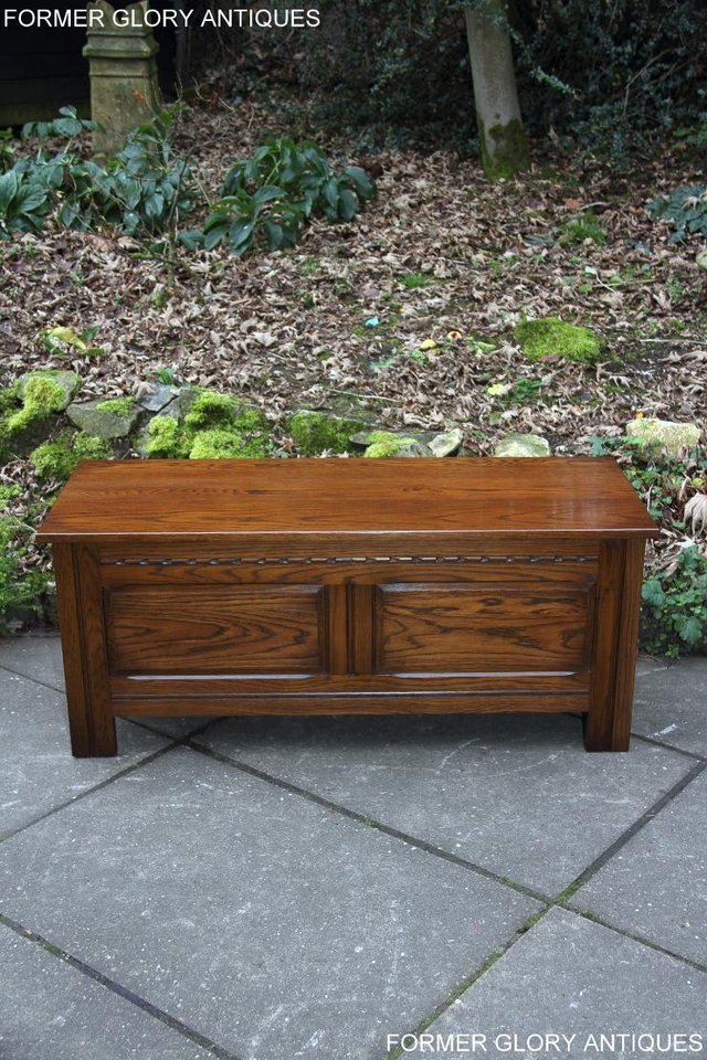 Image 55 of OLD CHARM LIGHT OAK BLANKET TOY BOX RUG CHEST COFFEE TABLE