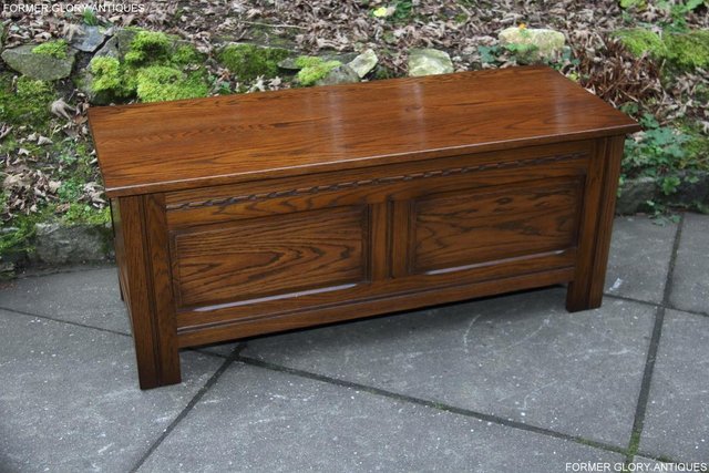 Image 81 of OLD CHARM LIGHT OAK BLANKET TOY BOX RUG CHEST COFFEE TABLE