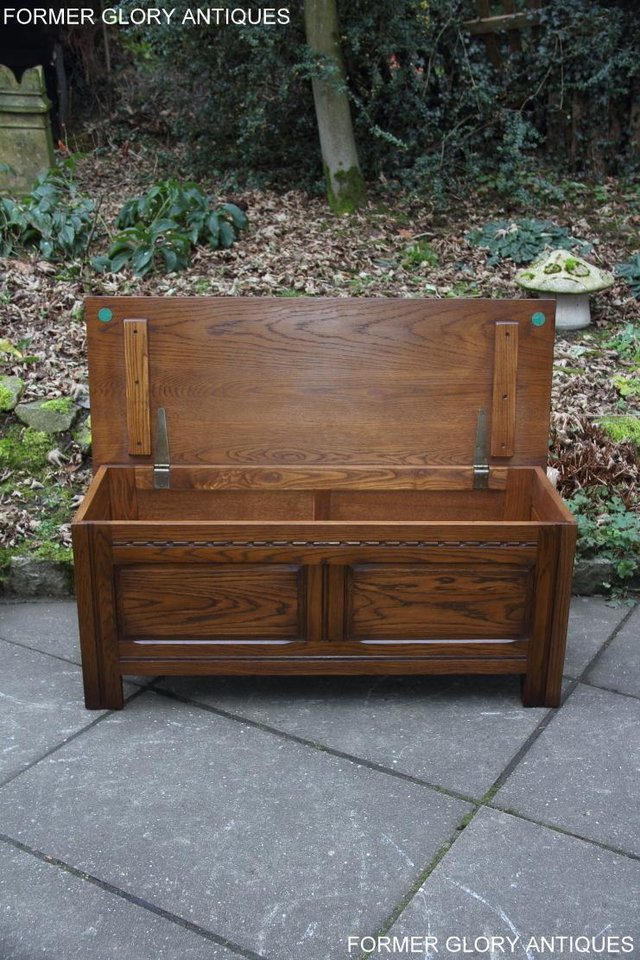 Image 86 of OLD CHARM LIGHT OAK BLANKET TOY BOX RUG CHEST COFFEE TABLE
