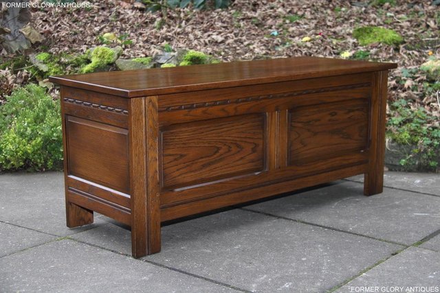 Image 87 of OLD CHARM LIGHT OAK BLANKET TOY BOX RUG CHEST COFFEE TABLE