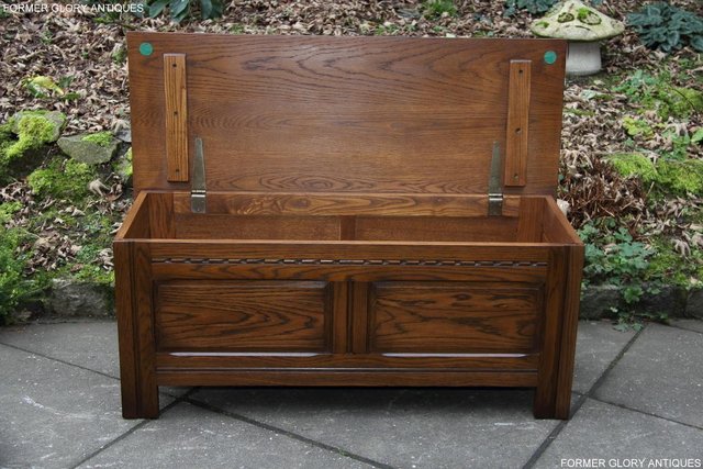 Image 95 of OLD CHARM LIGHT OAK BLANKET TOY BOX RUG CHEST COFFEE TABLE
