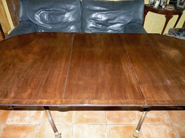 Preview of the first image of Dining Table, , Mahogany, D end,regency style ,Vintage,.