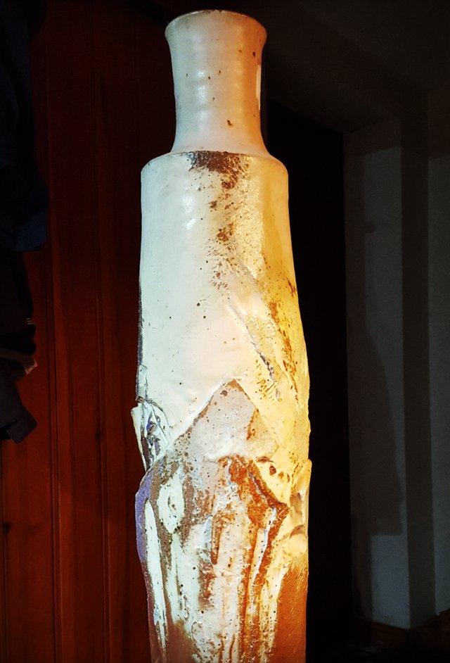 Image 3 of Hand made unusual tall pottery lamp