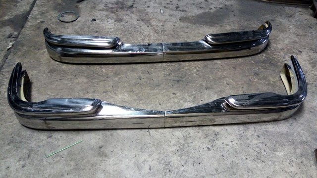 Image 2 of Mercedes W108, W110, W111 Stainless Steel Bumper