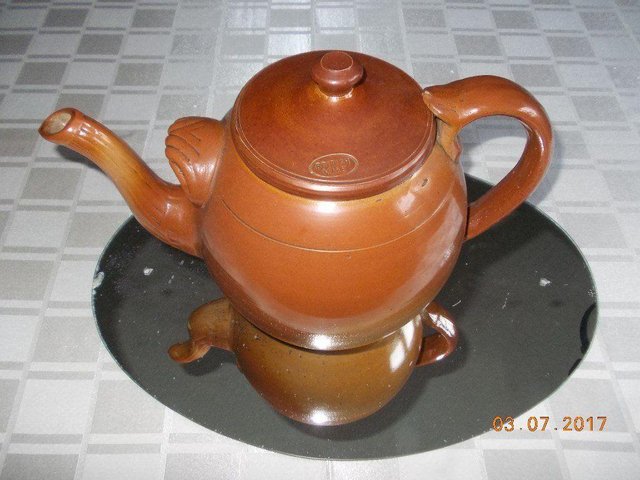 Preview of the first image of Earthenware Teapot, Large, Pearson's of Chesterfield..