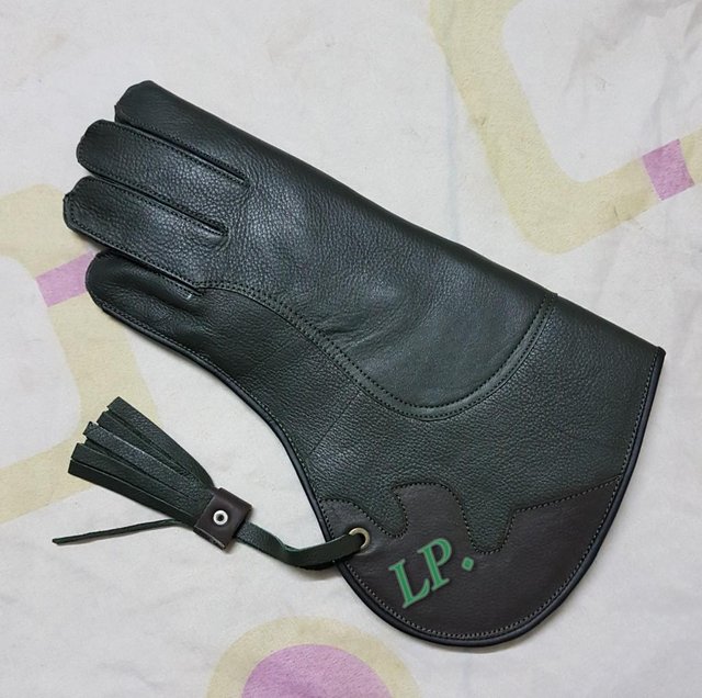 Preview of the first image of New Cow-Hide Leather (2 Layer) Double Skinned Falconry Glove.