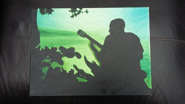 Preview of the first image of Original Jack Johnson Portrait Acrylic on Canvas, signed.