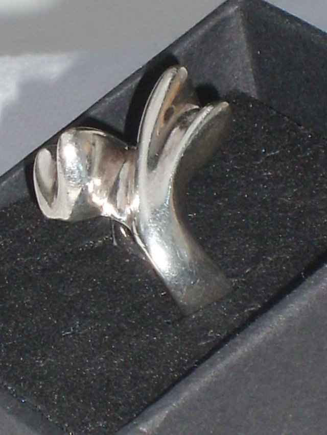 Image 2 of Chunky 925 Sterling Silver Splash Ring