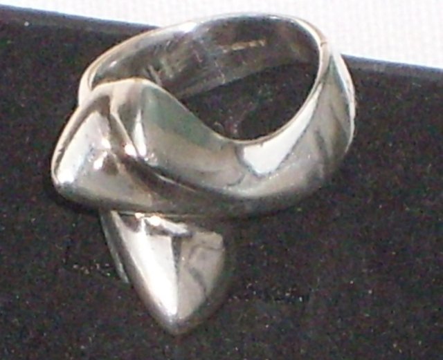 Image 3 of Chunky 925 Sterling Silver Splash Ring