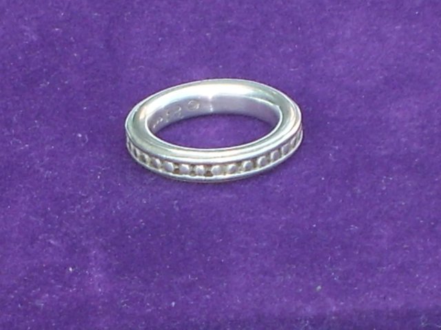 Image 3 of 925 Sterling Silver Bobble Design Band Ring