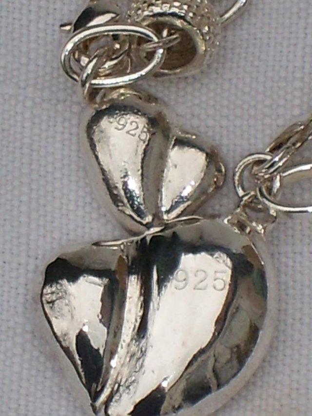 Image 3 of 925 Sterling Silver Rolo Necklace & Bracelet Set NEW!