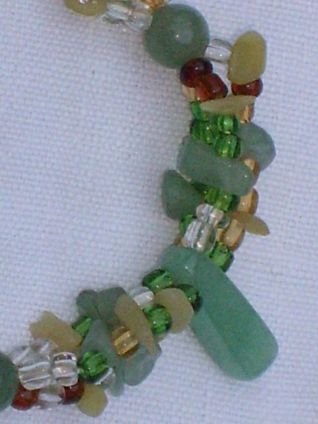 Image 2 of Semi Precious Stone & Glass Bead Bracelet NEW!