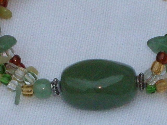 Image 3 of Semi Precious Stone & Glass Bead Bracelet NEW!