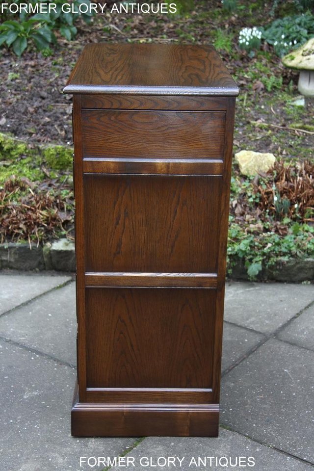 Image 24 of AN OLD CHARM LIGHT OAK TALL CHEST OF DRAWERS SIDEBOARD
